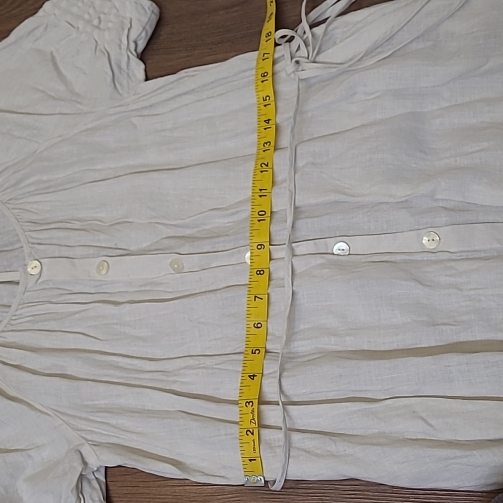 J. Crew Cream Maxi Dress used good condition for women zise m  100%linen. - Picture 4 of 16